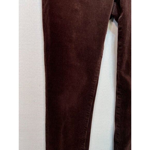 Anthropologie Pilcro Women's Corduroy Skinny Pants High Rise Size 28 Deep Brown - Picture 8 of 12